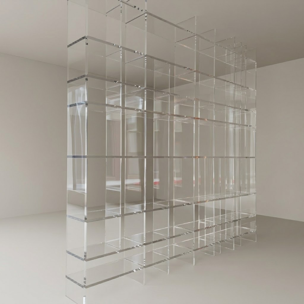 有机玻璃多宝格展示柜定制透明亚克力商务会所博古架亚克力展示架