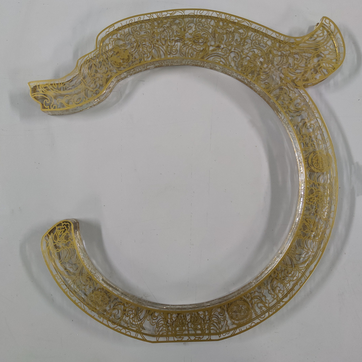亚克力异形加工有机玻璃异形龙形艺术品激光雕刻亚克力装饰品