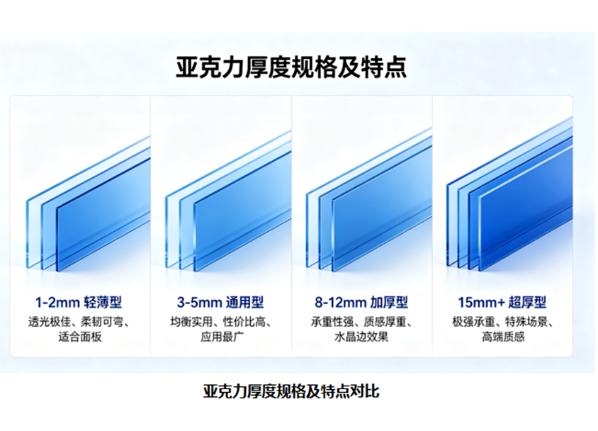 不同厚度亚克力如何挑选？实用指南