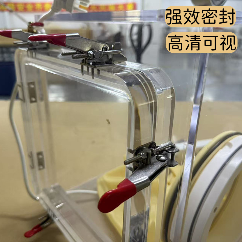 透明亚克力手套箱定制 氮气置换密封实验装置 北京工厂 图片 3