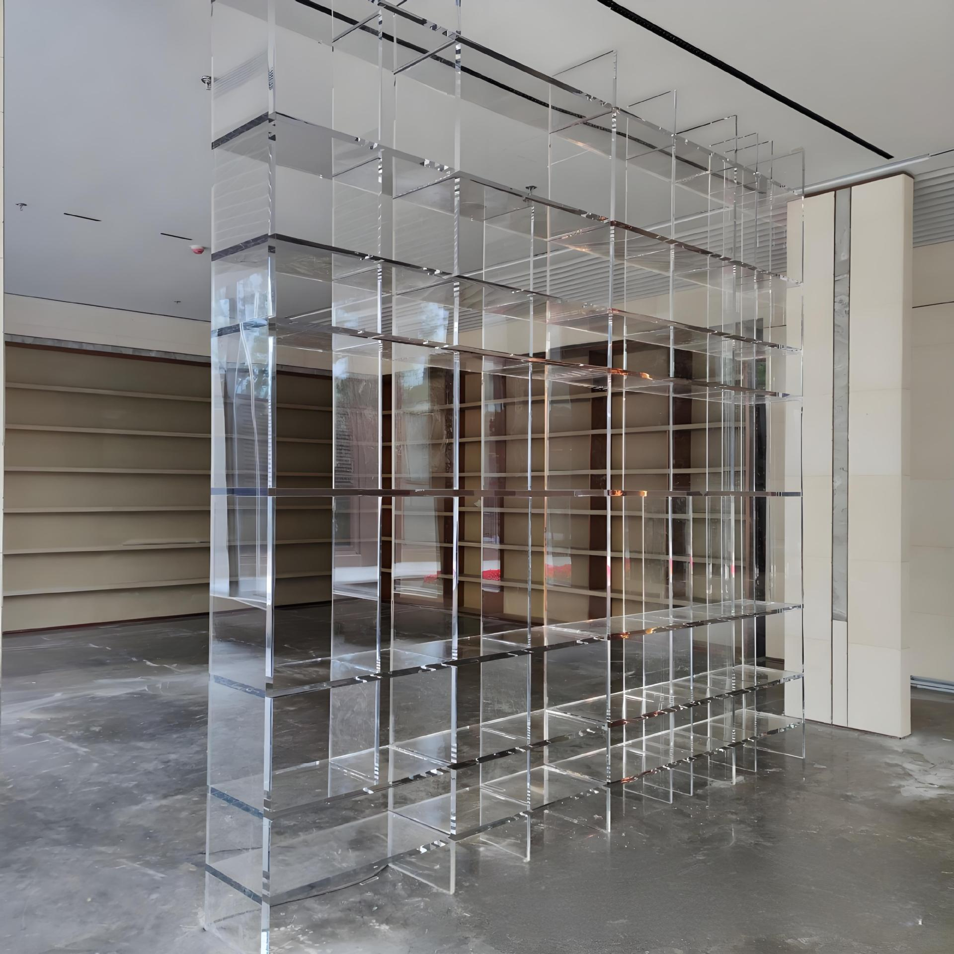 有机玻璃多宝格展示柜定制透明亚克力商务会所博古架亚克力展示架 图片 6