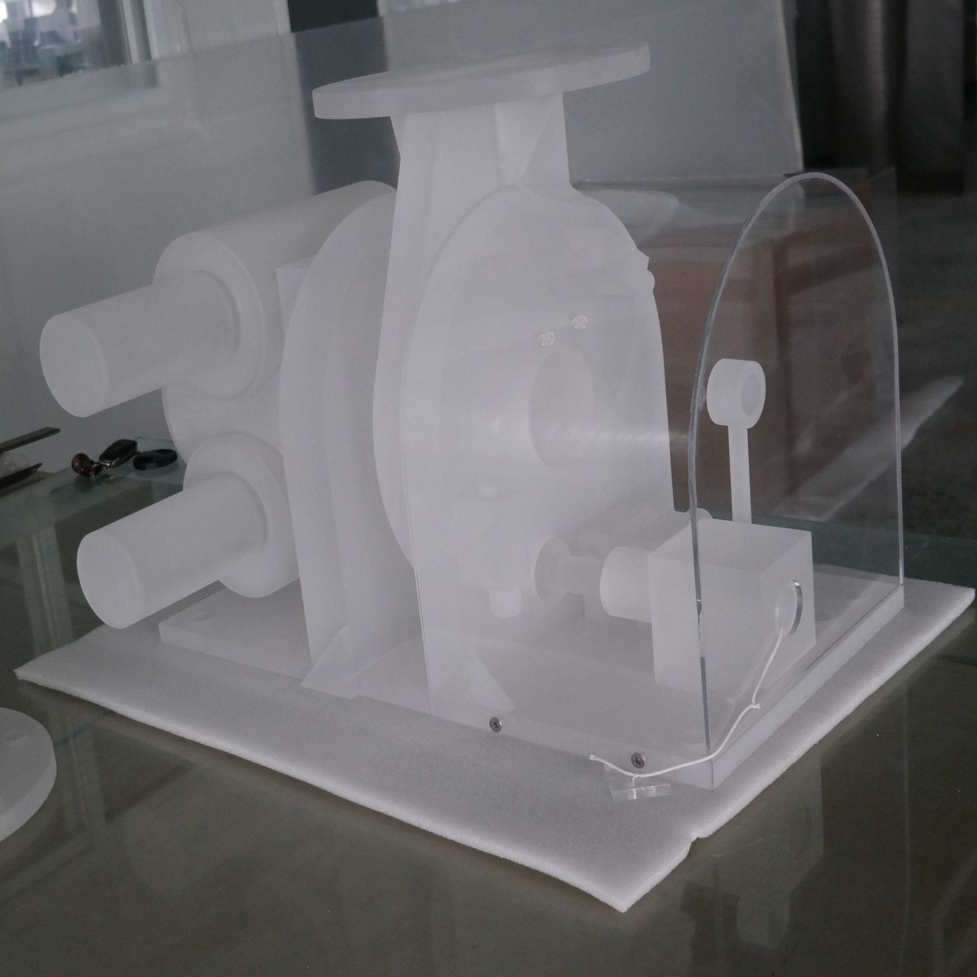 白色磨砂亚克力仪器异形多孔亚克力实验器材多孔有机玻璃异形装置 图片 5