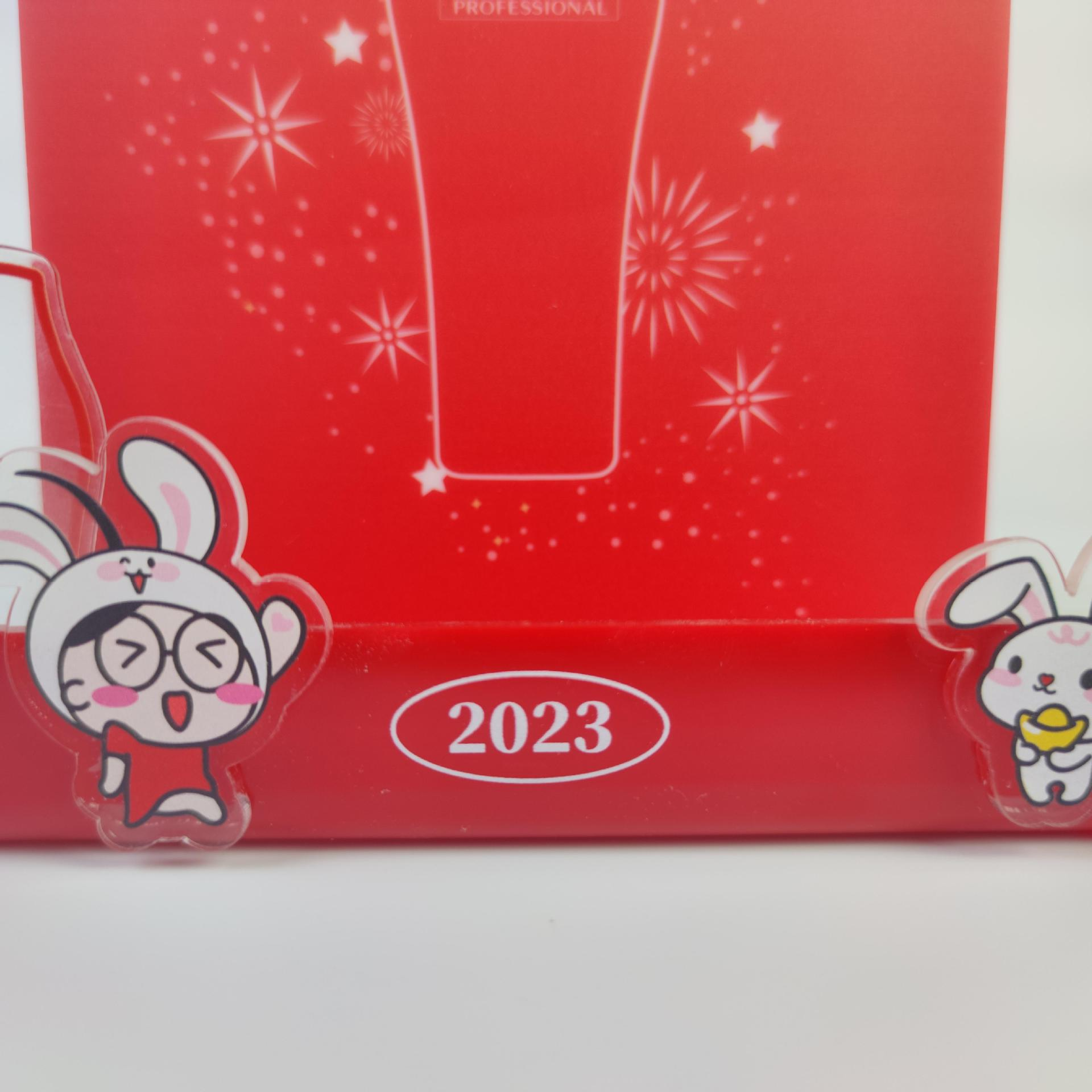 亚克力桌面广告小展示架UV喷绘卡通美妆化妆品面膜立架节日周边 图片 3