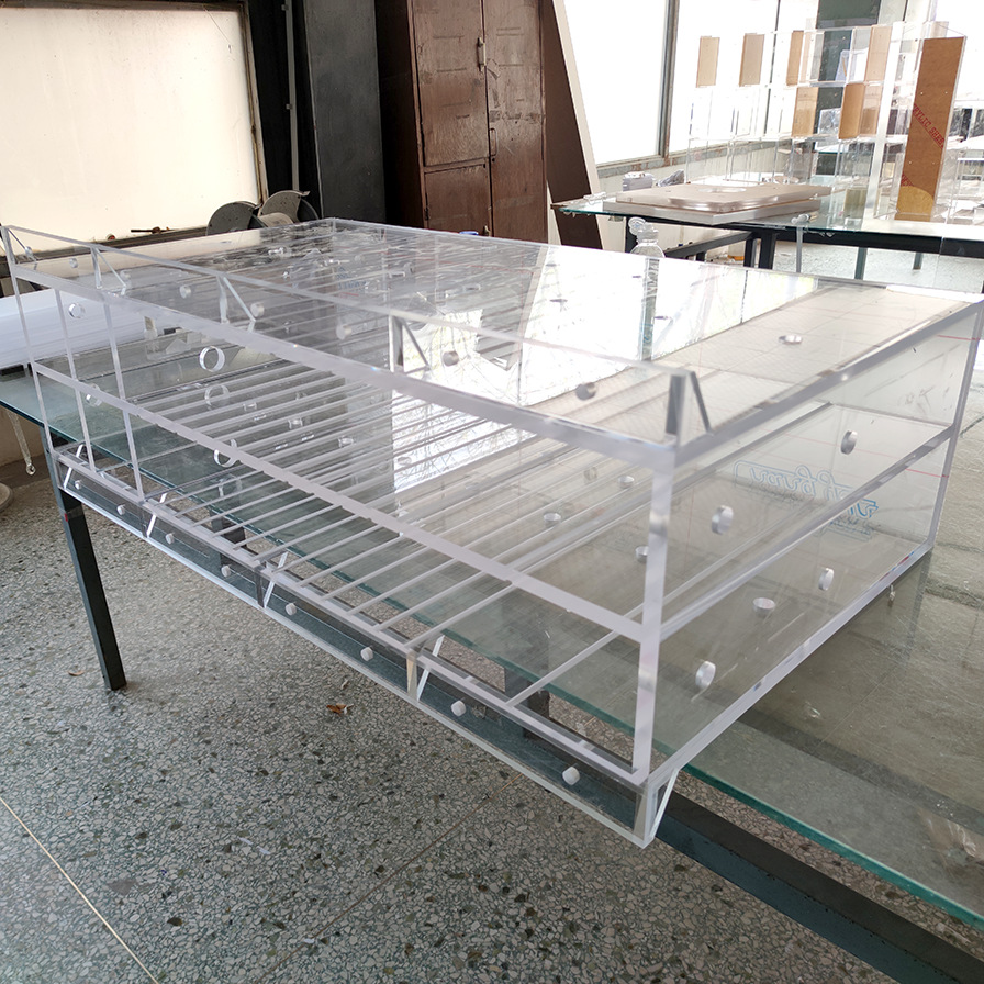 定制有机玻璃透明实验仪器打孔实验箱亚克力实验装置工厂加工精隆 图片 3