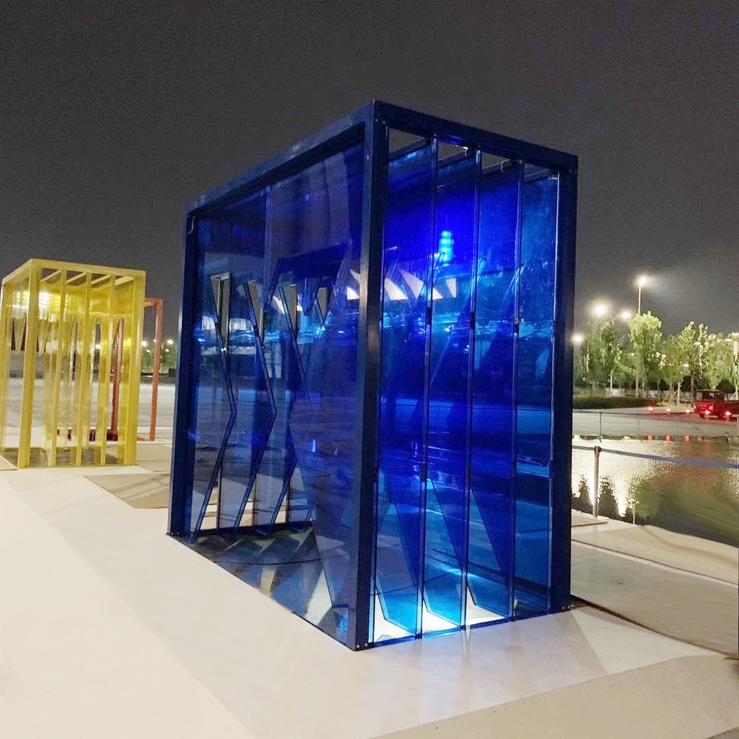 定制亚克力美陈道具 有机玻璃大型七彩户外商场活动景观装饰摆件 图片 3