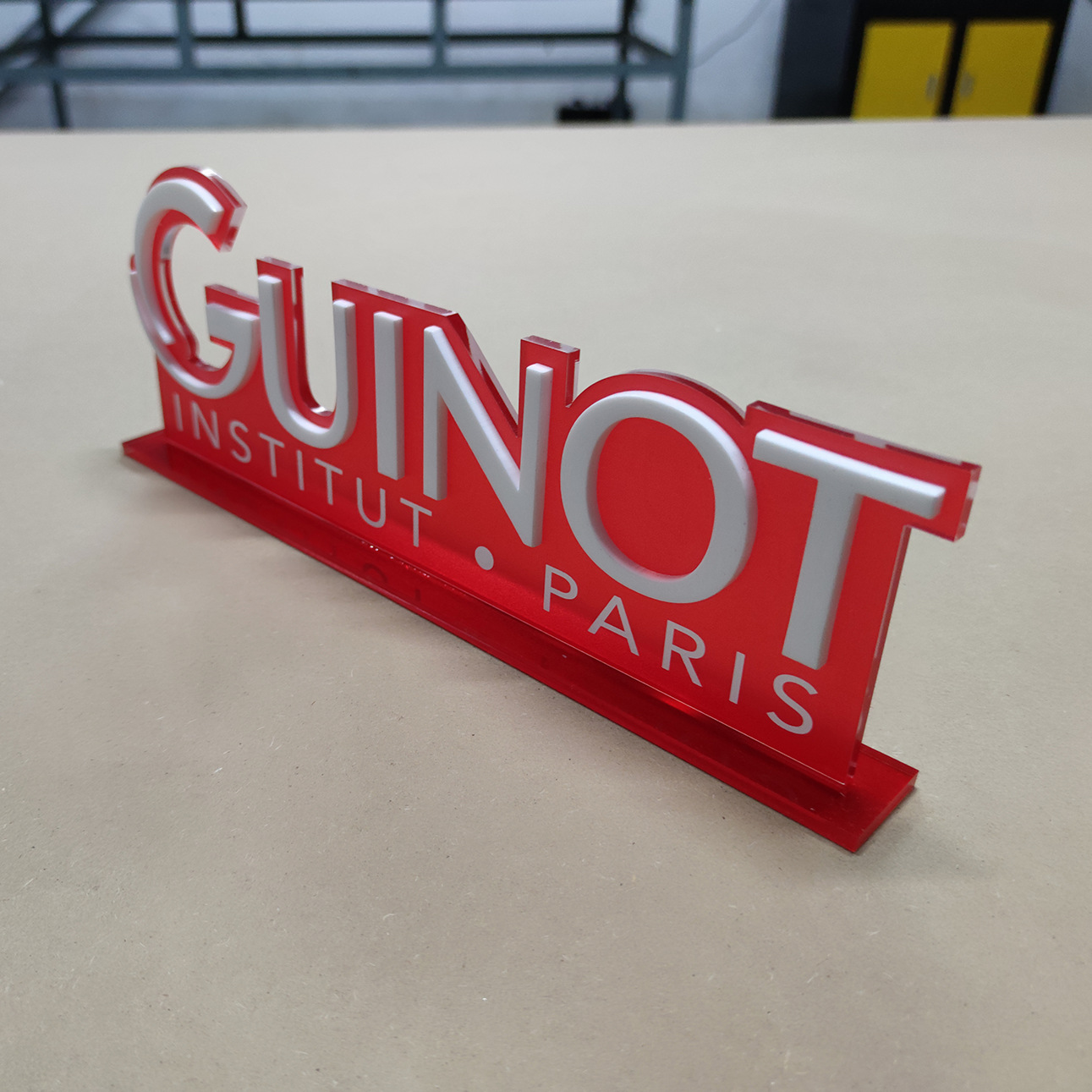 亚克力制品化妆品立牌UV画面桌面彩色磨砂有机玻璃展板标志牌 图片 2