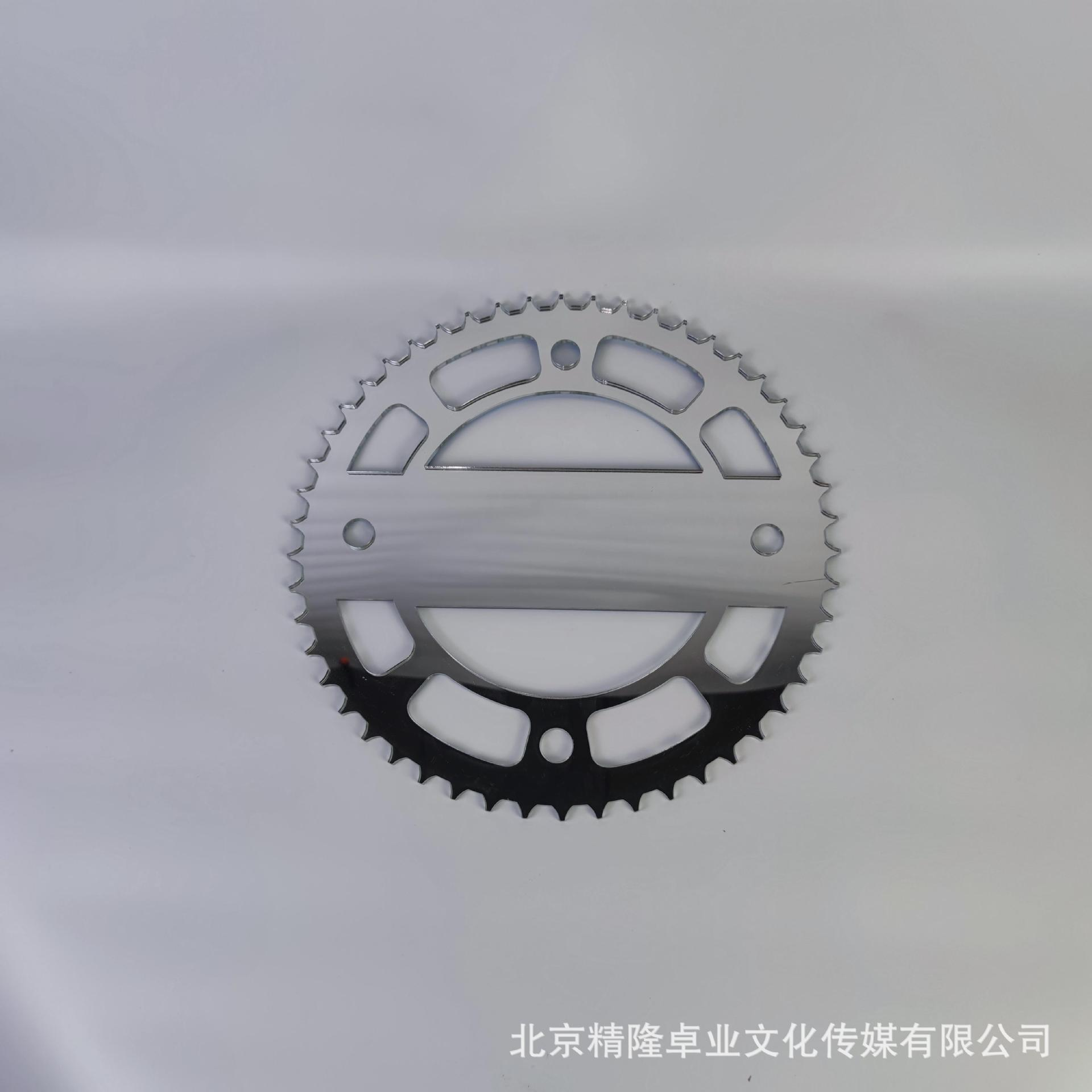 亚克力金色银色镜面板切割装饰工艺品齿轮激光CNC加工圆牌片 图片 4